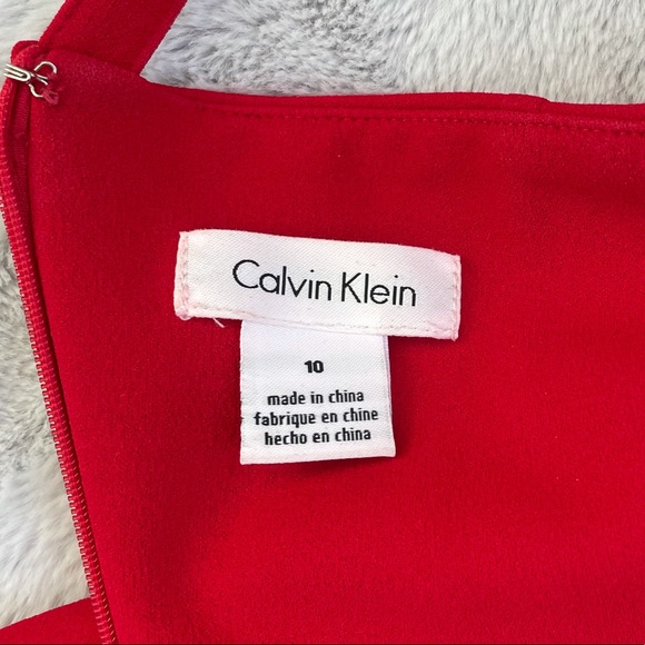 Strappy red Calvin Klein dress. Size 10. - Picture 7 of 7